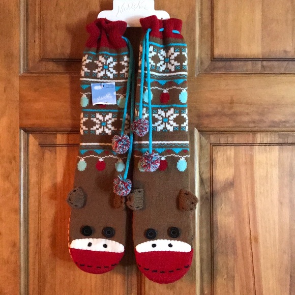 Nick & Nora Shoes - Nick & Nora monkey slipper socks